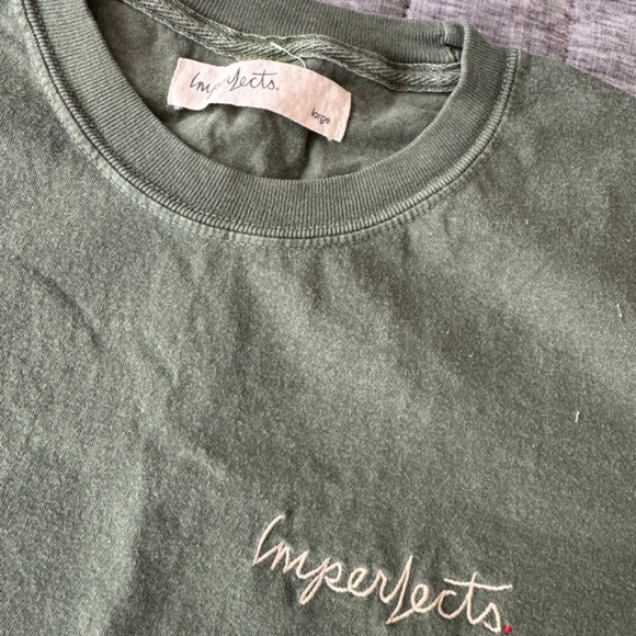 Imperfects San Diego Embroidered Heavyweight Tee - Cypress Green / L - Picture 2 of 3